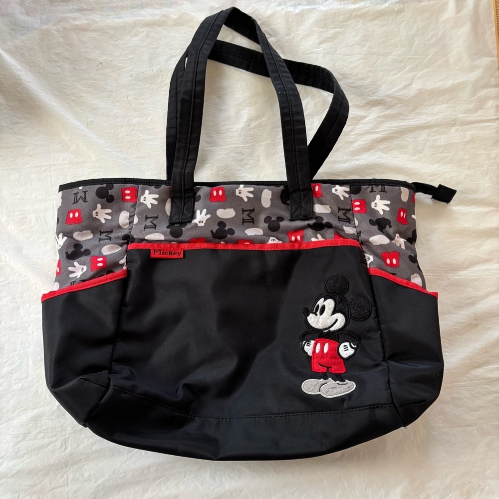 Disney Mickey Mouse Black and Red Tote Diaper Bag. Worn 1X - Picture 12 of 15